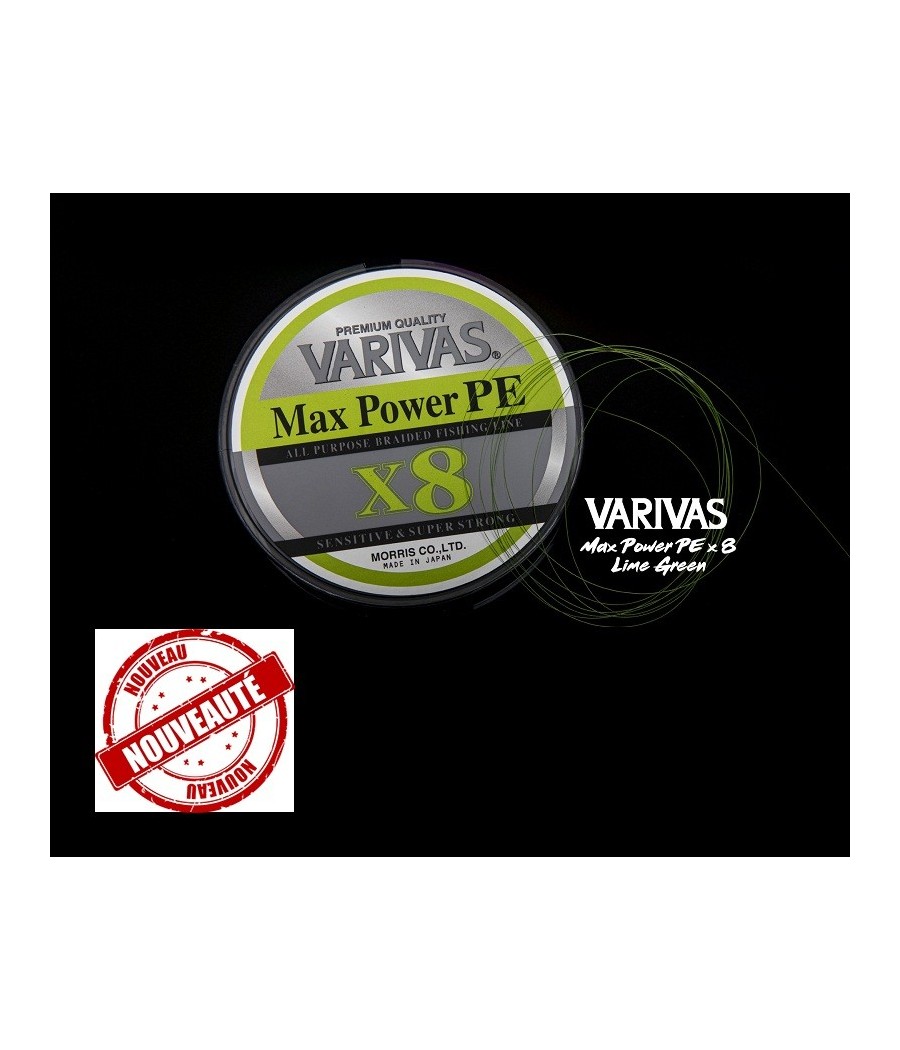 VARIVAS MAX POWER PE X8 LIME GREEN 