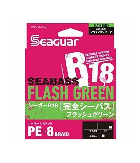 SEAGUAR SEABASS FLASH GREEN R18 PE X8